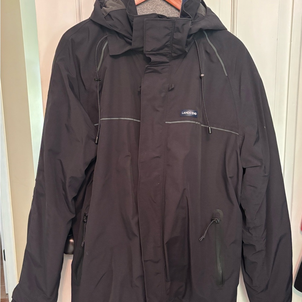 Lands' End Men's 3-in-1 Winter Jacket - black